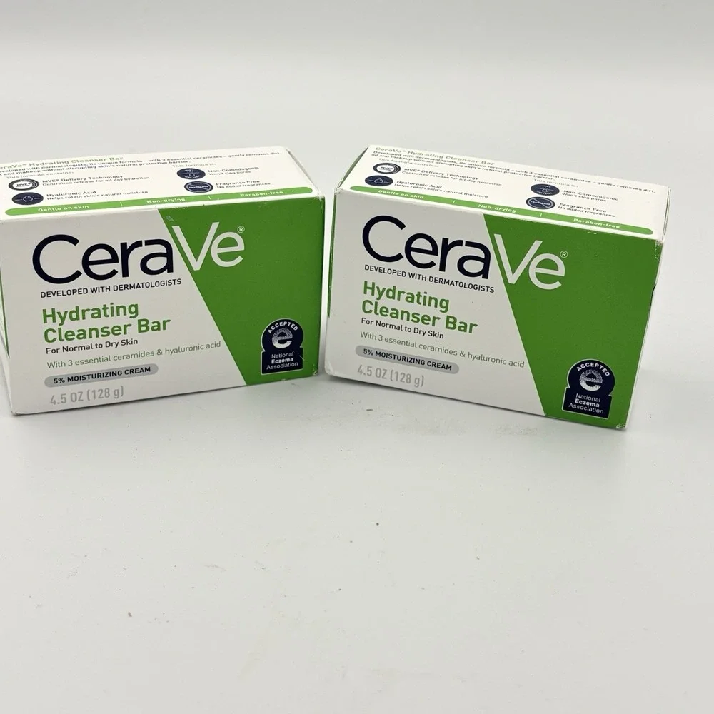 CeraVe Hydrating Cleansing Bar For Normal to Dry Skin, 4.5 Oz‎ (Lot of 2)